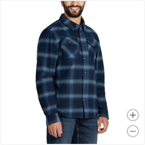 NWT Colorado Clothing Men Flannel BLUE - Picture 3 of 3